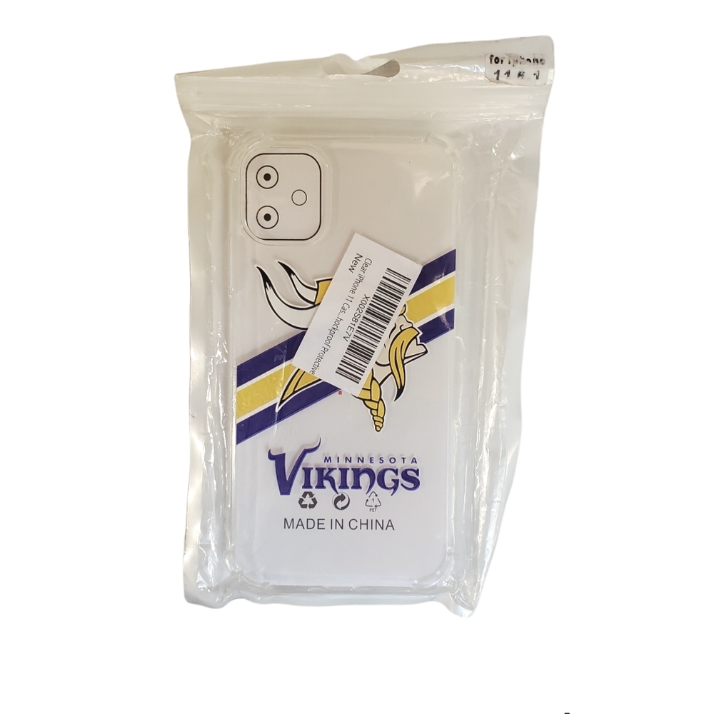Minnesota Vikings Clear Silicone iPhone 11 Case